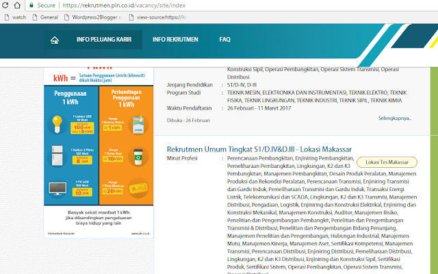 Pengumuman Rekruitment Umum PT PLN Tingkat S1/D-IV dan D-III