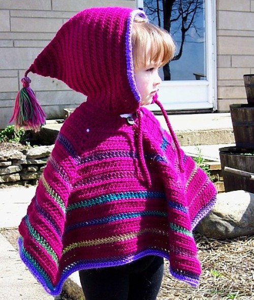 Toddler Hooded Poncho - Free Pattern 