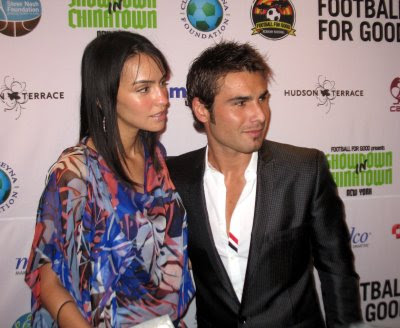 Adrian Mutu with Wife