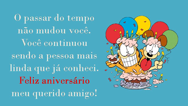 Mensagem de Aniversário O passar do tempo não mudou você