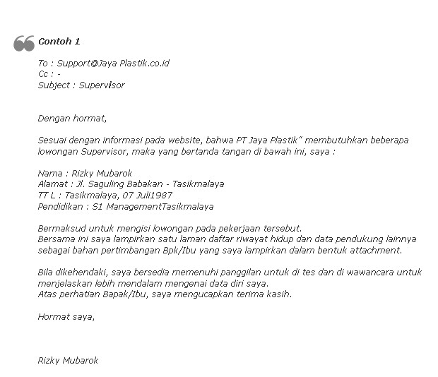  email lengkap contoh daftar riwayat hidup via email download contoh