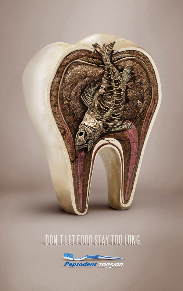 Advertisement creative tooth pepsodent torsion