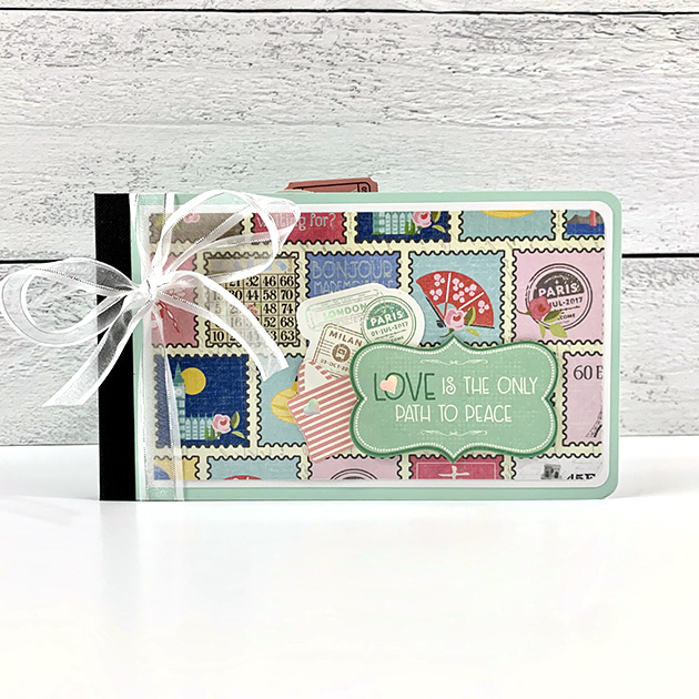 Travel Girls Scrapbook Mini Album by Artsy Albums using prima marketing inc papers