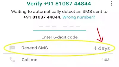 Fix Whatsapp Verification Time Problem (Code Waiting And Wrong Code Add Problem