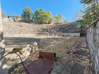 The amphitheatre is looking run down and dangerous