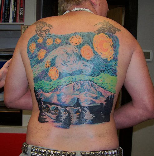 Mount Hood Tattoo It's Van Gough just without the earsevering lunacy