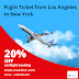 What points should be considered before booking Flight Ticket from Los Angeles to New York