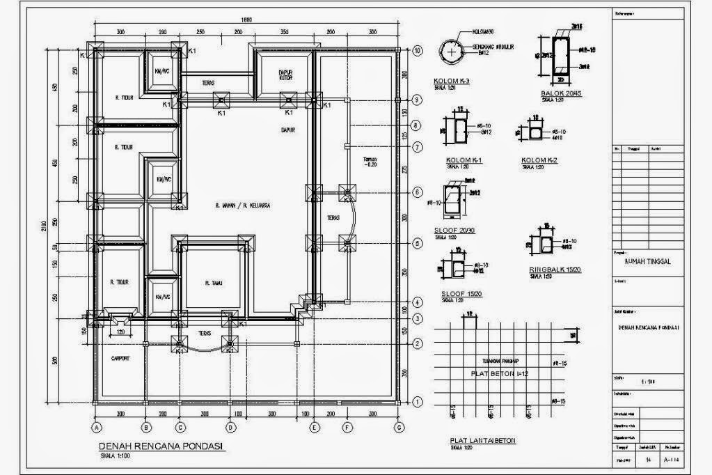 Gambar Gambar Rencana Lengkap KERABAT RUMAH 