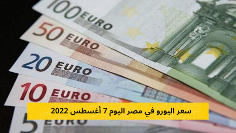سعر اليورو في مصر اليوم 7 أغسطس 2022