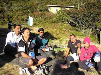 Pose at Panar Laban Hut on Mount Kinabalu Malaysia