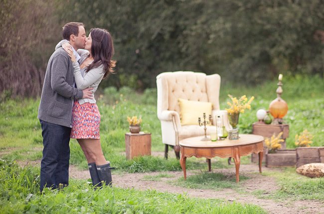 engagement photos kissing galoshes