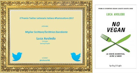 Luca Avoledo vince il Premio Twitter Letterario con No Vegan