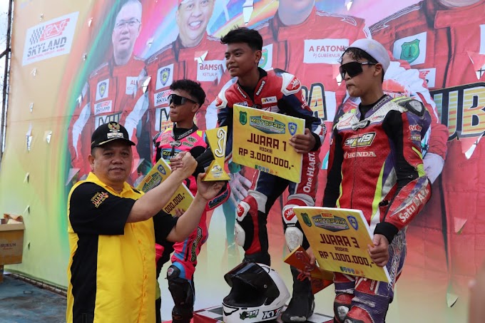 Pj Bupati Sandi Fahlepi Melepas Secara Resmi Kejurnas Nasional Motoprix Seri 1 2024 