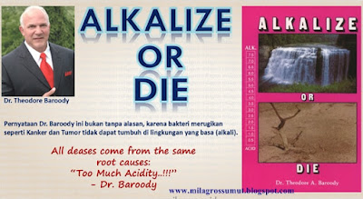 Dr. Theodore Baroody  mengatakan air alkali sangat bagus terhadap tubuh