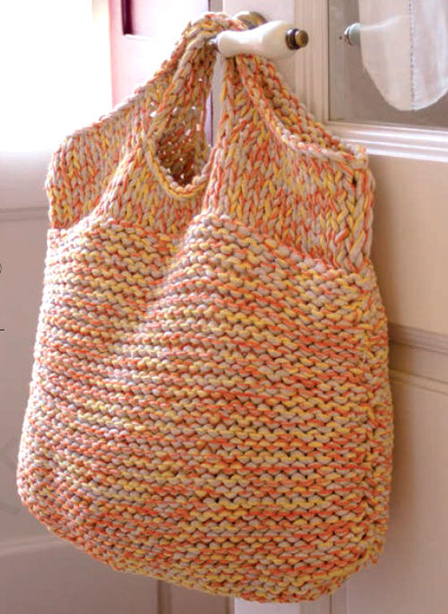 Knit a Giant Bag to Hold Your Knitting Stuff -  Free Pattern