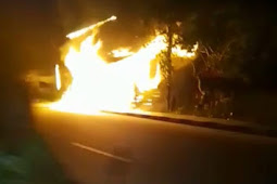 Sebuah Warung Pengecer Minyak Pertalite di Karimun Hangus Terbakar 