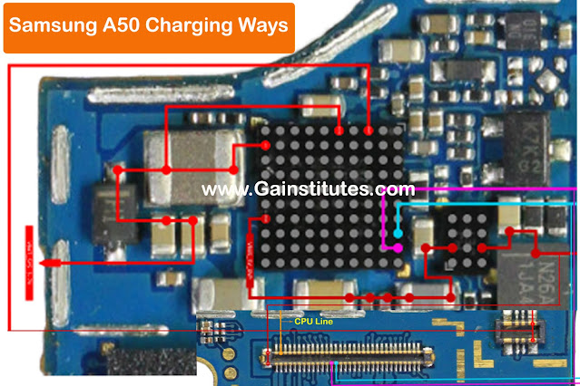 حل مخطط دائرة شحن سامسونج a50 Samsung-A50-Charging-Ways