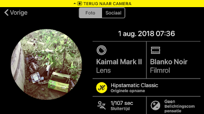 Schermafbeelding Hipstamatic-instellingen Kaimal Mark II + Blanko Noir