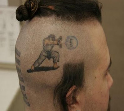 hair tattoo, tattoo design kung-fu