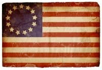 Old American Flag 13 stars 