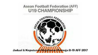 Jadual dan Keputusan Perlawanan Kejohanan Remaja B-19 AFF 2017