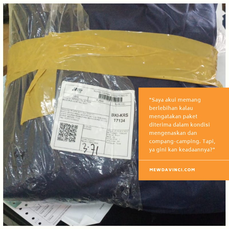 Kondisi paket yang diterima oleh customer butik Fataya Collection