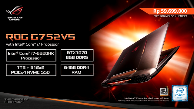 Asus Rilis Laptop Asus ROG Terbuas G752VS 