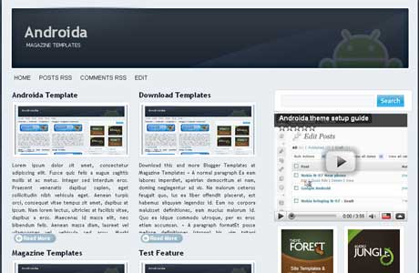 Androida Magazine Blogger Template