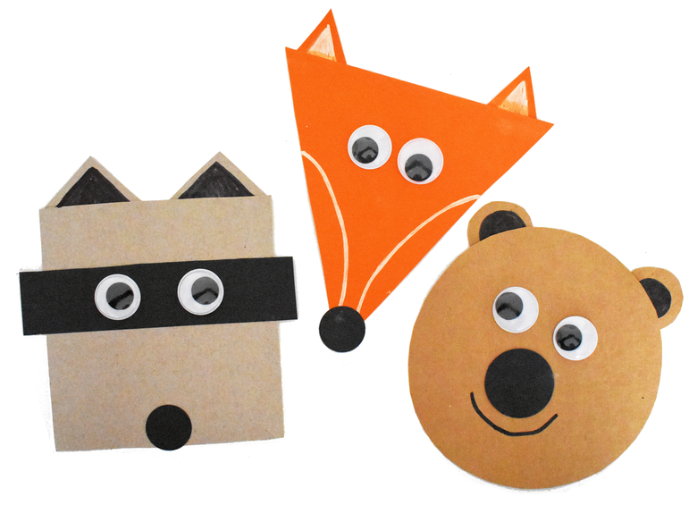 woodland animal shape craft for kids