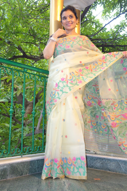 Silk Dhakai Jamdani saree