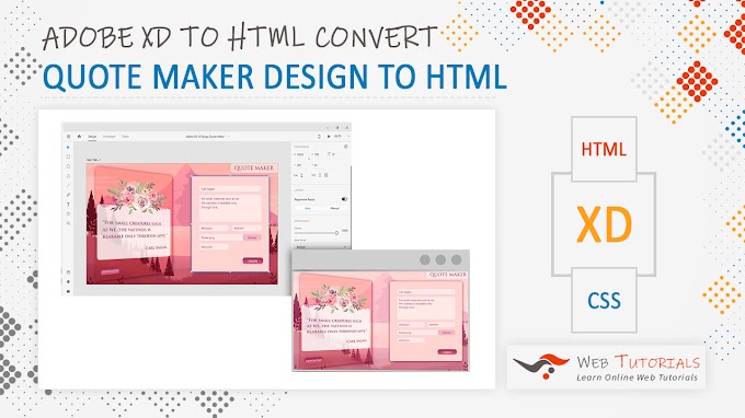 Convert Quote Maker UI Design into HTML CSS