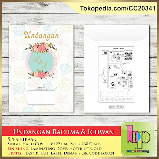  Denah dilengkapi Kordinat Digital Google Maps  Undangan Pernikahan Single Hardcover Rachma & Ichwan Bekasi