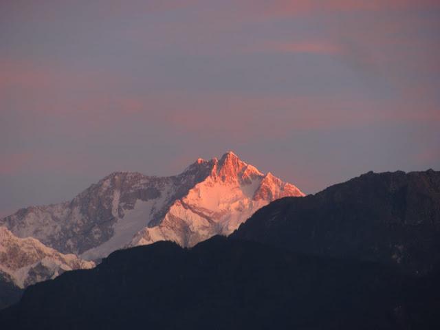 First Sunrays at Kanchendzonga