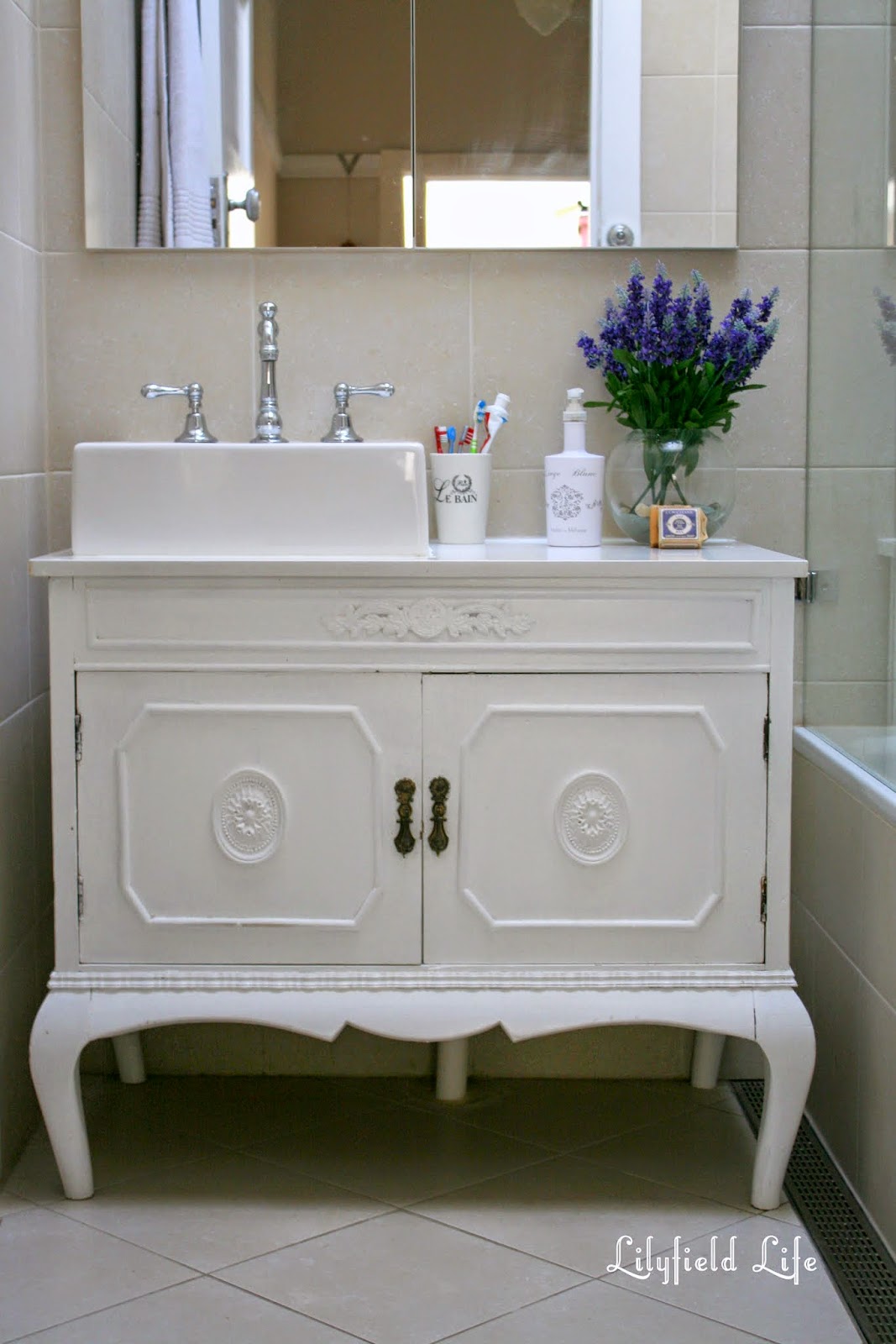 Lilyfield Life Vintage Cabinet Turned Bathroom Vanity And My Daughter At The Opera House