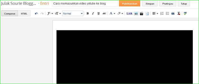 unggah video youtube dan embed ke postingan blogspot