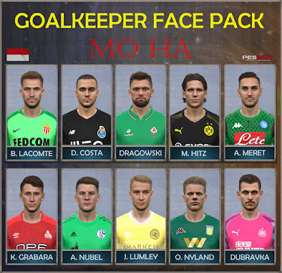 PES 2017 Goal Keeper Facepack by Mo Ha