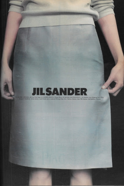 Guinevere van Seenus for Jil Sander's Spring/Summer 1996 catalogue and ad campaigns. Bleached eyebrows, minimal makeup, quintessentially 90's fashion photography. Creative team: Craig Mcdean, Eugene Souleiman, Pat McGrath, Marc Ascoli