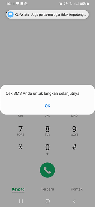 Langkah 5 Mengunci Pulsa XL