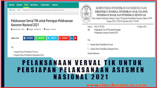Pelaksanaan Verval TIK untuk Persiapan Pelaksanaan Asesmen Nasional 2021