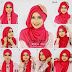 Tutupi Rasa Gugupmu dengan Menggunakan Tutorial Hijab  Merah