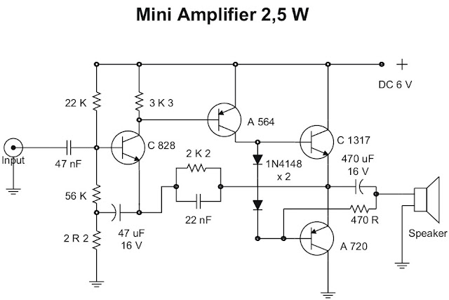  skema power amplifier Mini Amplifier 2 5W