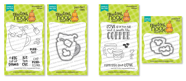 Newton's Mug and Love Café Stamp and Die Sets by Newton's Nook Designs