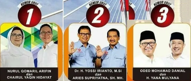 Tiga Pasang Calon Walikota dan Wakil Walikota Bandung 2018