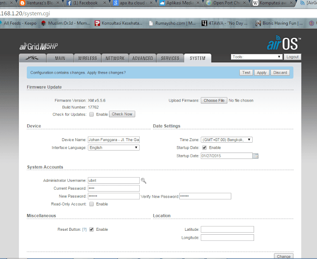 Bagi perusahaan Internet Service Provider  Tutorial Konfigurasi Radio Wireless Ubiquiti AirGrid M5HP