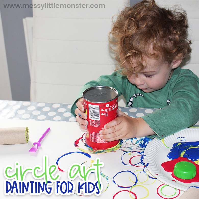 Painting circles - art for toddlers
