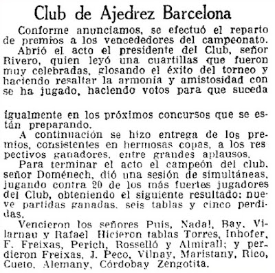 Recorte de La Vanguardia, 4/5/1926