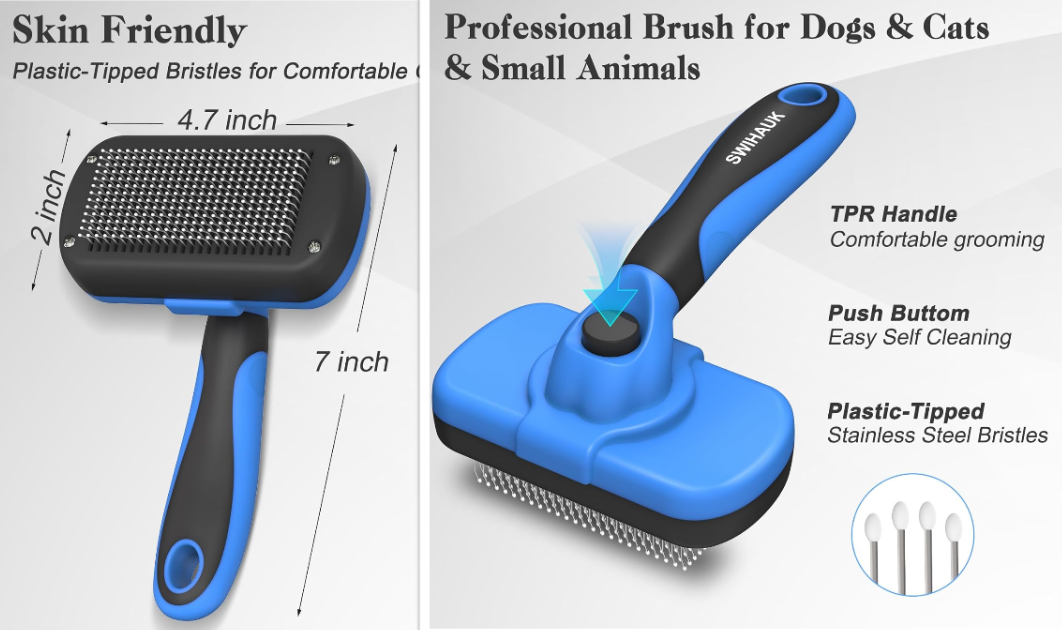 A Self-Cleaning Slicker Brush for Aussiedoodles