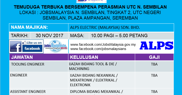 Temuduga Terbuka Sempena Perasmian UTC Negeri Sembilan 30 