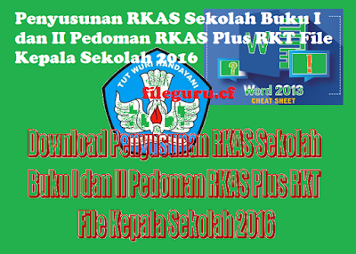 Penyusunan RKAS Sekolah Buku I dan II Pedoman RKAS Plus RKT File Kepala Sekolah 2016
