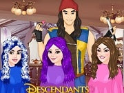  Bienvenidas al salón de belleza de Descendientes y disfruta de la mejor sesión de peluquería para tus personajes favoritos de Descendants, Evie, Mal y Lonnie . Sigue las instrucciones y utiliza tus habilidades para cambiar sus estilos de cabello.
Utiliza las herramientas adecuadas para hacerlo como lo desea cada cliente, luego pasa a la siguiente etapa del juego para seleccionar un vestido para complementar su nuevo corte de pelo.